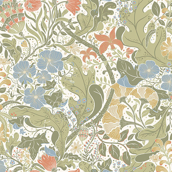 4080-83101 Ingrid Elise Cream Nouveau Gardens Wallpaper by A-Street Prints Wallpaper,4080-83101 Ingrid Elise Cream Nouveau Gardens Wallpaper by A-Street Prints Wallpaper2