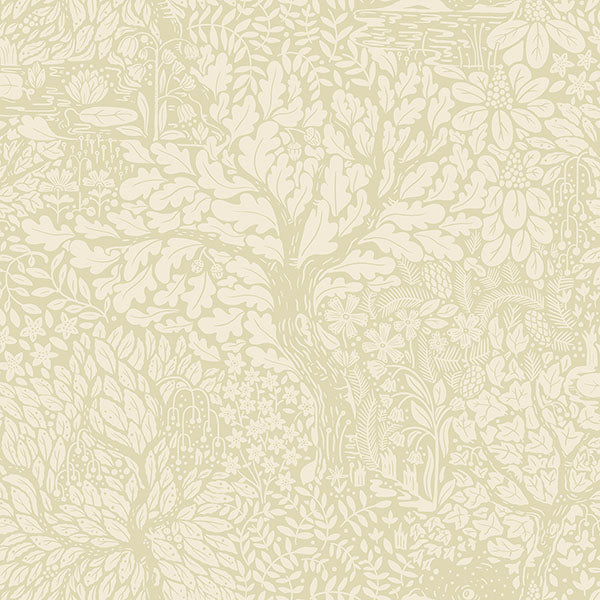 Purchase sample of 4080-83109 Ingrid, Olle Neutral Forest Sanctuary Cream by A-Street Prints Wallpaper