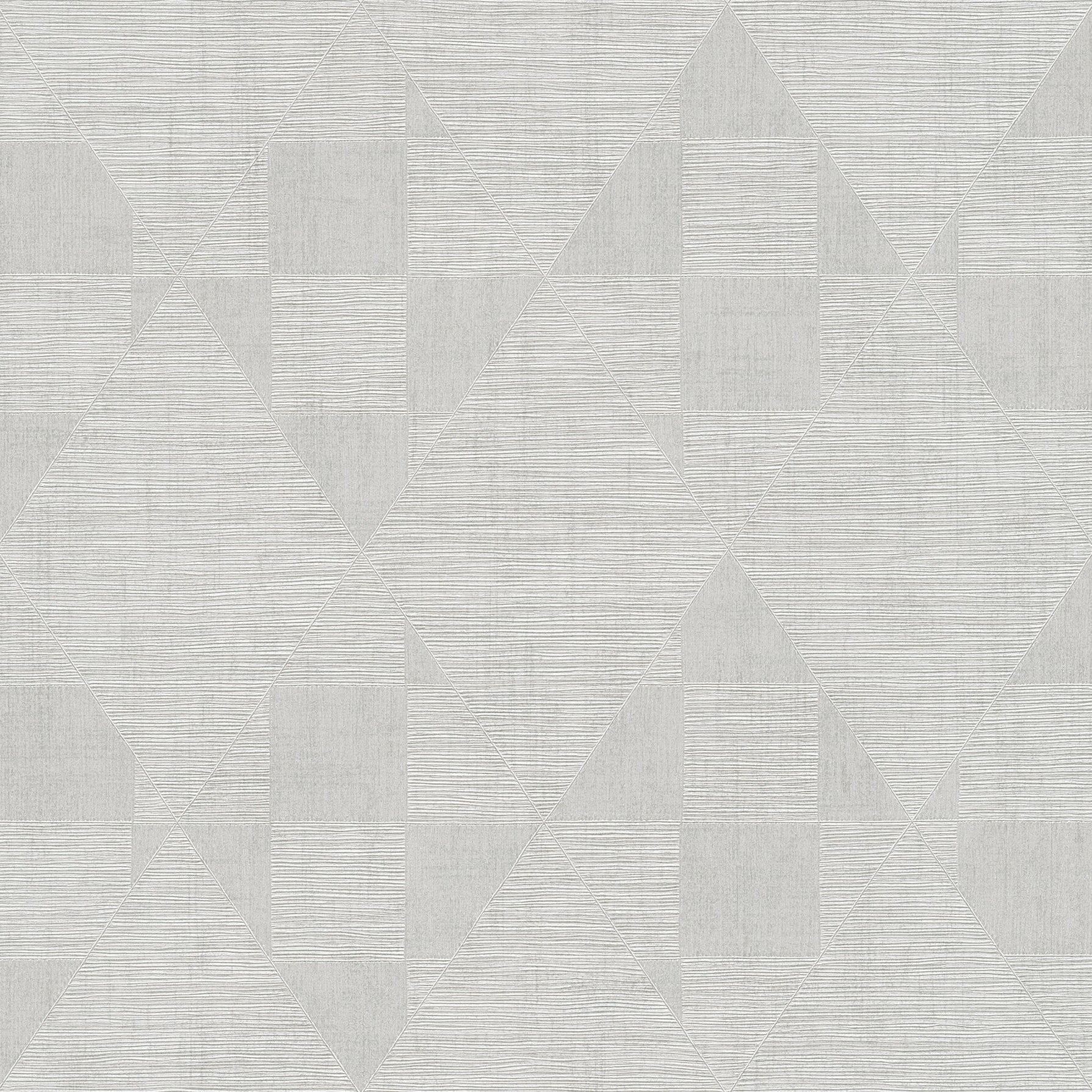 Select 4082-381962 Titanium Wegener Silver Geometric Wallpaper Silver by Advantage