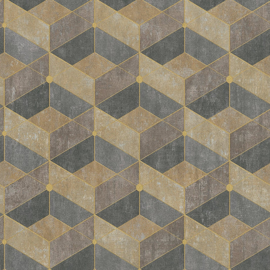 Purchase 4082-382022 Titanium Muir Neutral Geo Wallpaper Neutral by Advantage