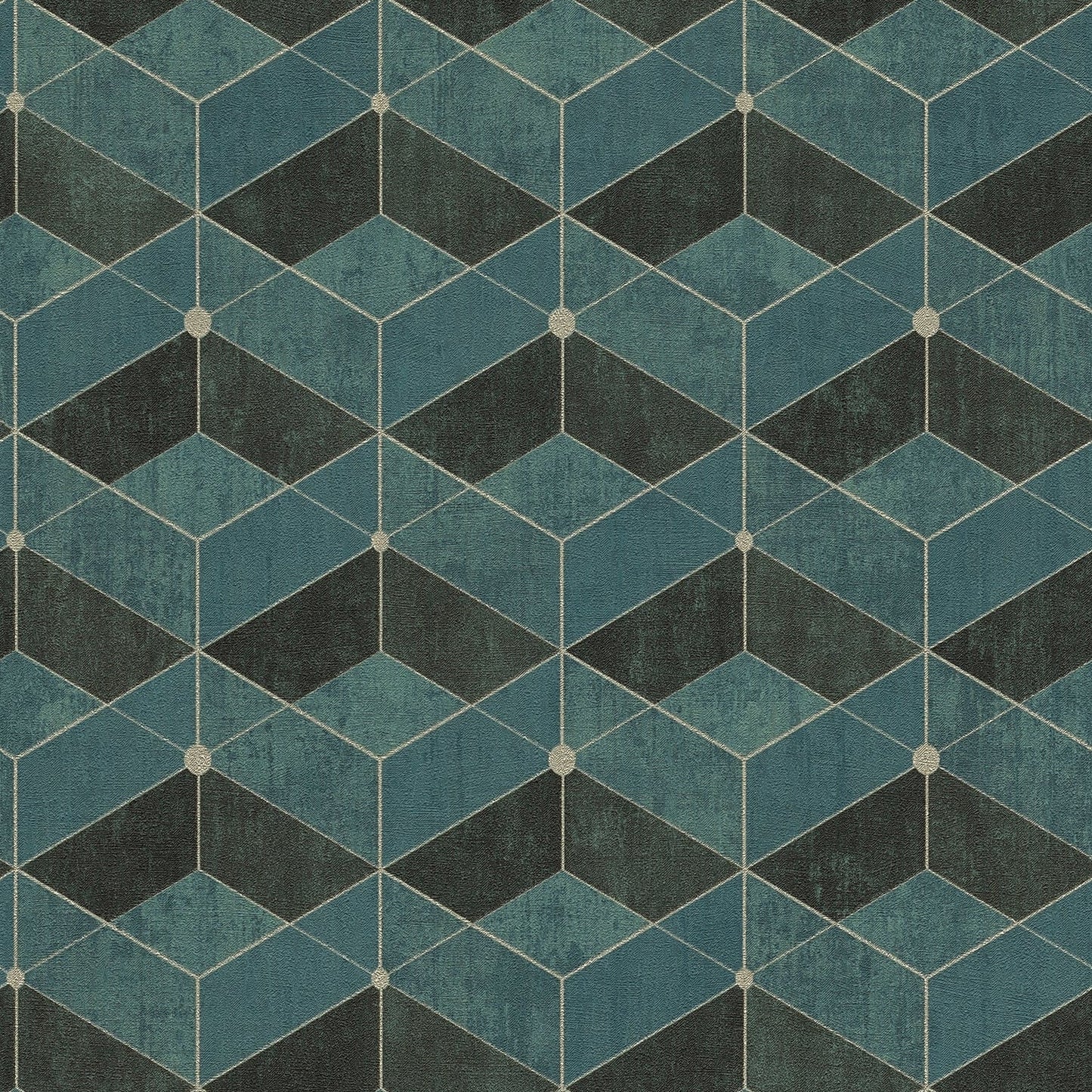 View 4082-382023 Titanium Muir Teal Geo Wallpaper Teal by Advantage