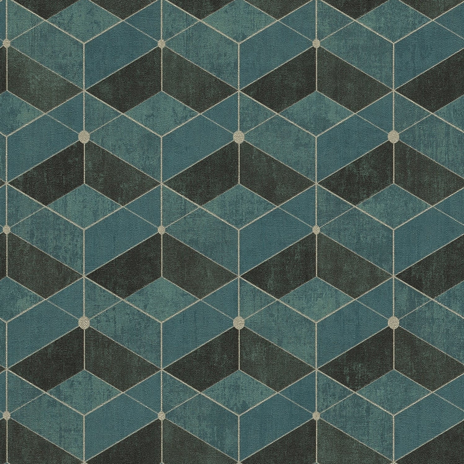 View 4082-382023 Titanium Muir Teal Geo Wallpaper Teal by Advantage