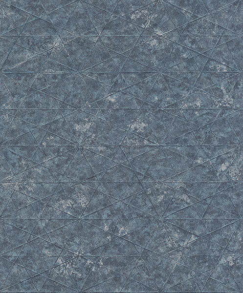 Purchase 4096-554366 Advantage Wallpaper, Seth Indigo Triangle - Concrete