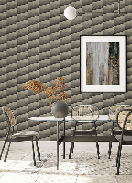 Purchase 4096-554663 Advantage Wallpaper, Shae Dark Grey Geo - Concrete1