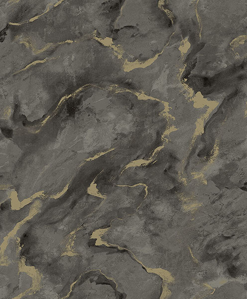 Purchase 4105-86602 A-Street Wallpaper, Silenus Charcoal Marbled - Lumina