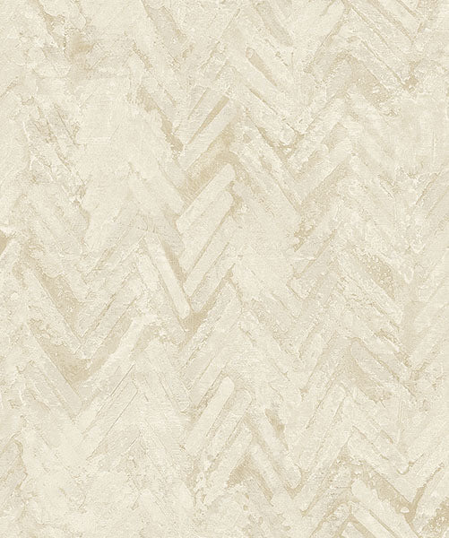 Purchase 4105-86613 A-Street Wallpaper, Amesemi Cream Distressed Herringbone - Lumina