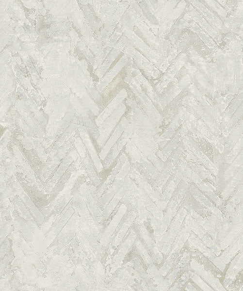 Purchase 4105-86614 A-Street Wallpaper, Amesemi Off-White Distressed Herringbone - Lumina