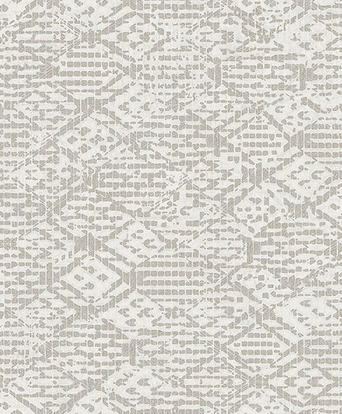 Purchase 4105-86620 A-Street Wallpaper, Helene Silver Glitter Geometric - Lumina