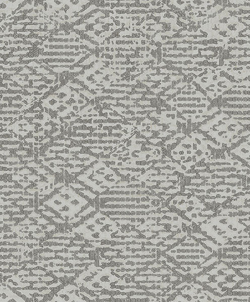 Purchase 4105-86621 A-Street Wallpaper, Helene Pewter Glitter Geometric - Lumina