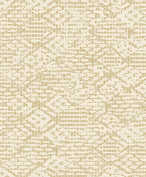 Purchase 4105-86622 A-Street Wallpaper, Helene Gold Glitter Geometric - Lumina