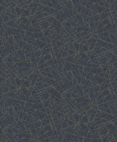 Purchase 4105-86634 A-Street Wallpaper, Bulan Dark Blue Abstract Lines - Lumina