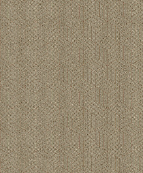 Purchase 4105-86642 A-Street Wallpaper, Izarra Copper Geometric Block - Lumina