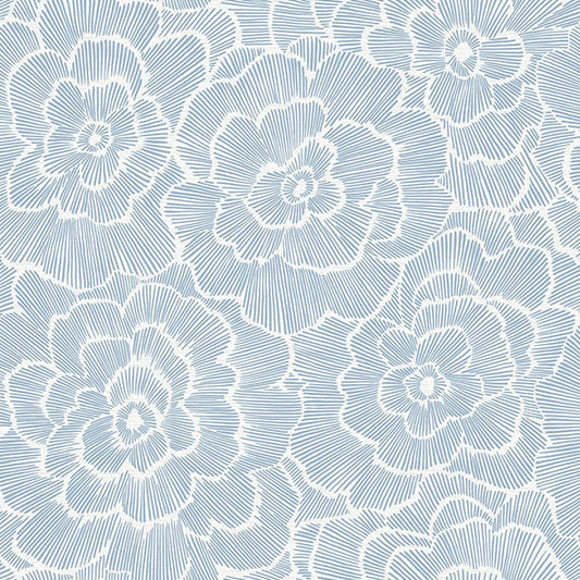 Purchase 4120-26039 A-Street Wallpaper, Periwinkle Blue Textured Floral - Middleton