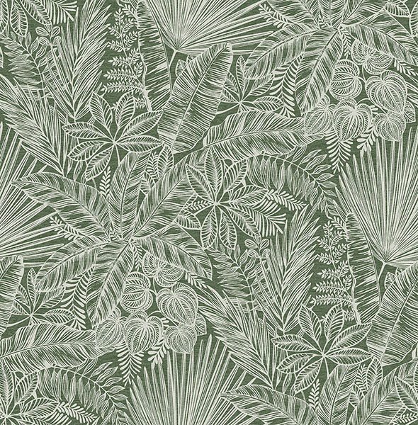 Purchase 4120-26804 A-Street Wallpaper, Vita Green Botanical - Middleton
