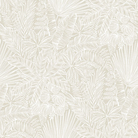 Purchase 4120-26805 A-Street Wallpaper, Vita Off-White Botanical - Middleton