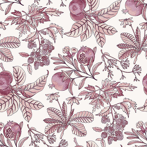 Purchase 4120-26815 A-Street Wallpaper, Cecilia Purple Fruit - Middleton