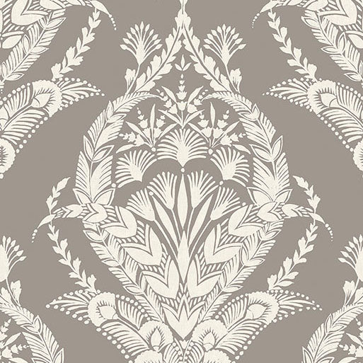 Purchase 4120-26816 A-Street Wallpaper, Arlie Grey Botanical Damask - Middleton