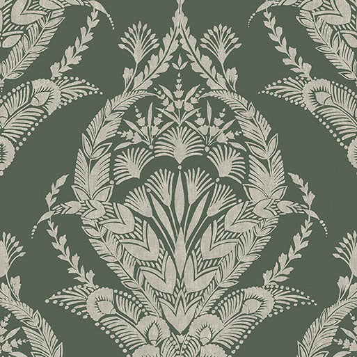 Purchase 4120-26821 A-Street Wallpaper, Arlie Evergreen Botanical Damask - Middleton