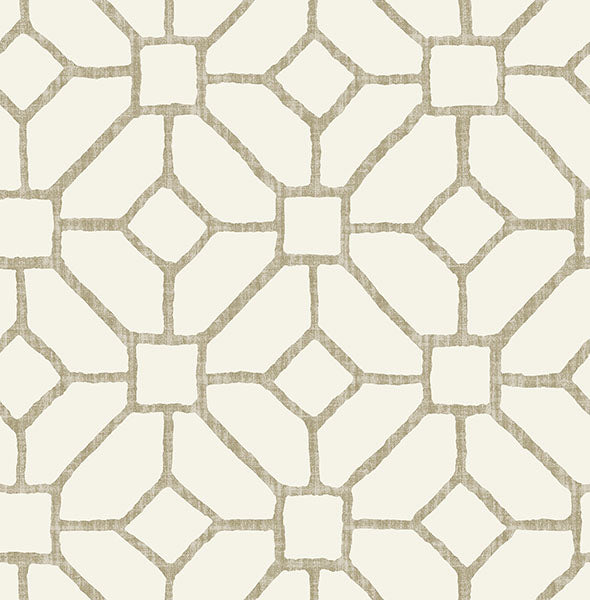 Purchase 4120-26829 A-Street Wallpaper, Addis Beige Trellis - Middleton