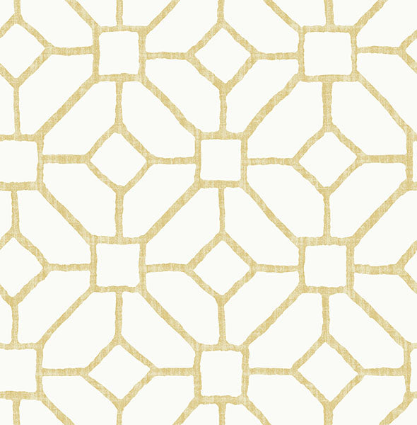 Purchase 4120-26831 A-Street Wallpaper, Addis Gold Trellis - Middleton