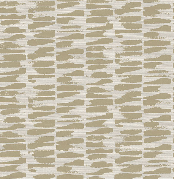 Purchase 4120-26842 A-Street Wallpaper, Myrtle Gold Abstract Stripe - Middleton