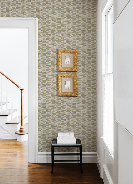 Purchase 4120-26842 A-Street Wallpaper, Myrtle Gold Abstract Stripe - Middleton12