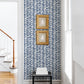 Purchase 4120-26843 A-Street Wallpaper, Myrtle Indigo Abstract Stripe - Middleton12