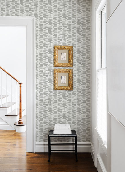 Purchase 4120-26845 A-Street Wallpaper, Myrtle Grey Abstract Stripe - Middleton12