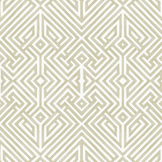 Purchase 4120-26851 A-Street Wallpaper, Lyon Gold Geometric Key - Middleton