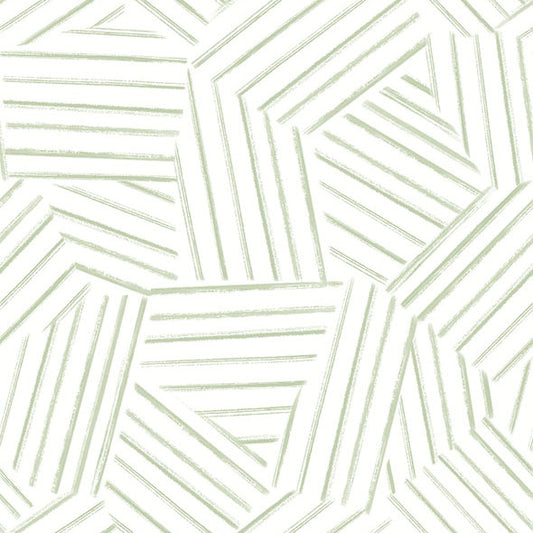 Purchase 4121-26900 A-Street Wallpaper, Helene Sage Geometric Lines Wallpaper - Mylos