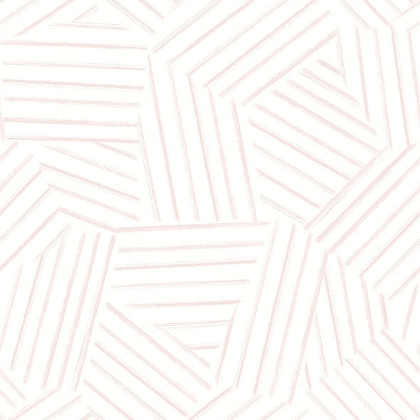 Purchase 4121-26902 A-Street Wallpaper, Helene Pink Geometric Lines Wallpaper - Mylos