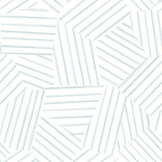 Purchase 4121-26904 A-Street Wallpaper, Helene Sky Blue Geometric Lines Wallpaper - Mylos