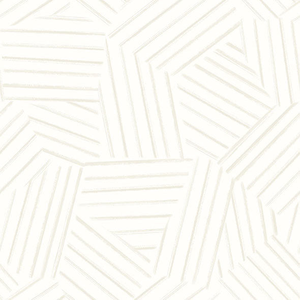 Purchase 4121-26905 A-Street Wallpaper, Helene Pearl Geometric Lines Wallpaper - Mylos