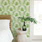 Purchase 4121-26911 A-Street Wallpaper, Calla Green Painted Palm Wallpaper - Mylos1