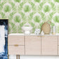 Purchase 4121-26911 A-Street Wallpaper, Calla Green Painted Palm Wallpaper - Mylos12