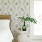 Purchase 4121-26915 A-Street Wallpaper, Calla Grey Painted Palm Wallpaper - Mylos1