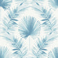 Purchase 4121-26916 A-Street Wallpaper, Calla Blue Painted Palm Wallpaper - Mylos