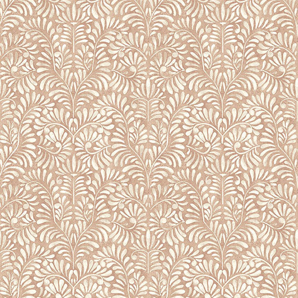Purchase 4121-26919 A-Street Wallpaper, Elma Rust Fiddlehead Wallpaper - Mylos