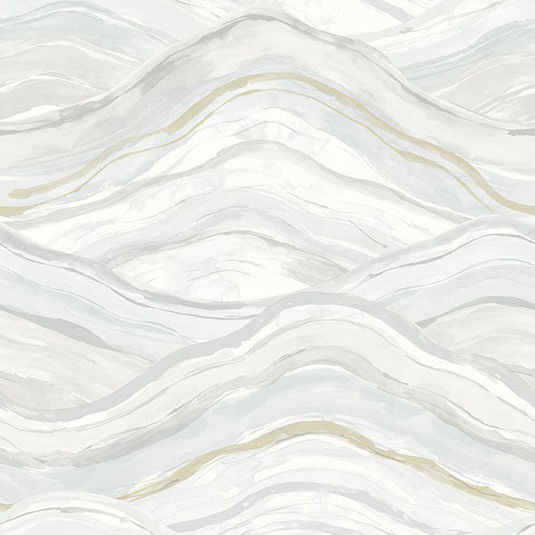 Purchase 4121-26925 A-Street Wallpaper, Dorea Light Blue Striated Waves Wallpaper - Mylos