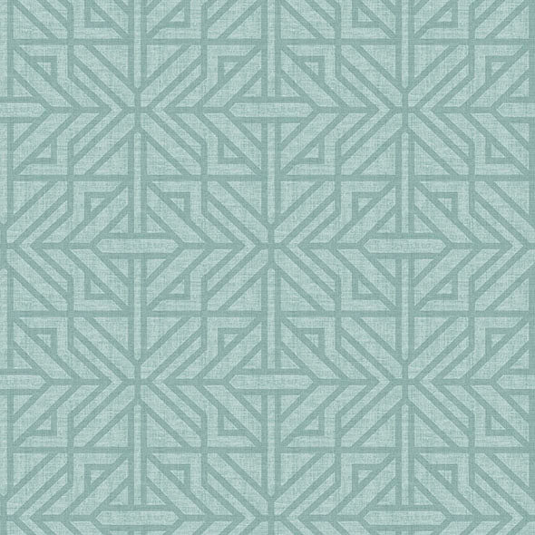 Purchase 4121-26928 A-Street Wallpaper, Hesper Teal Geometric Wallpaper - Mylos