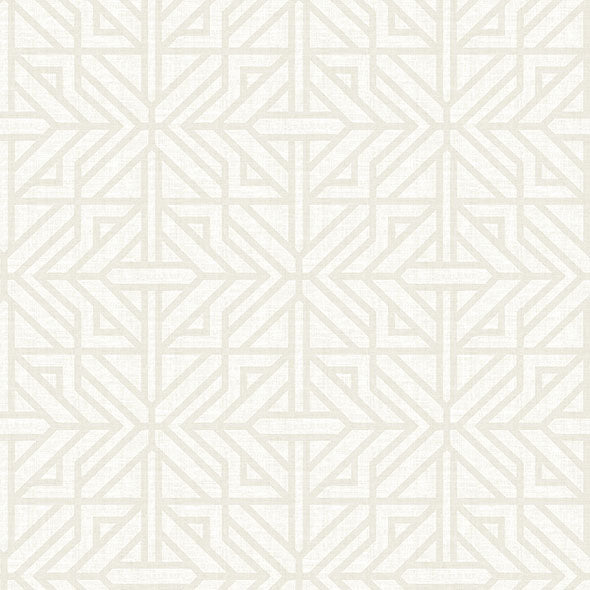 Purchase 4121-26929 A-Street Wallpaper, Hesper Ivory Geometric Wallpaper - Mylos