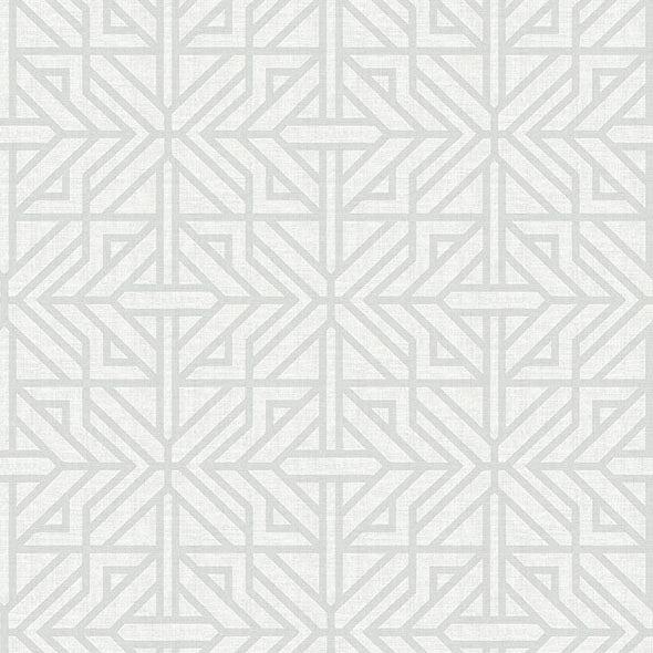 Purchase 4121-26931 A-Street Wallpaper, Hesper Grey Geometric Wallpaper - Mylos