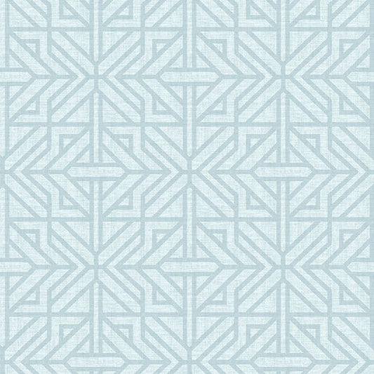 Purchase 4121-26932 A-Street Wallpaper, Hesper Sky Blue Geometric Wallpaper - Mylos