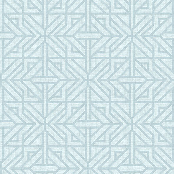 Purchase 4121-26932 A-Street Wallpaper, Hesper Sky Blue Geometric Wallpaper - Mylos