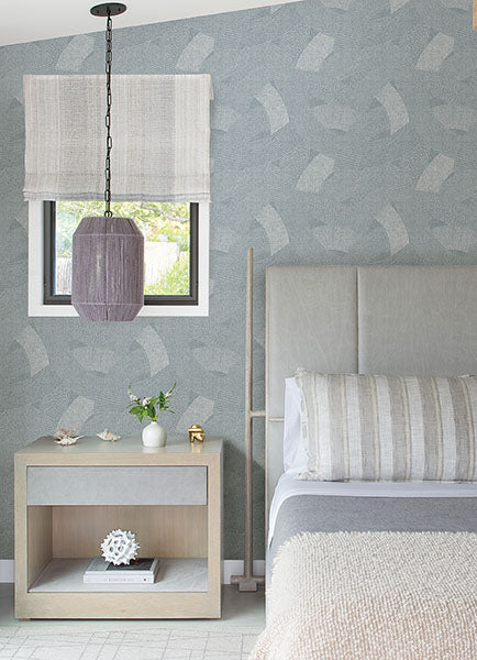 Purchase 4121-26935 A-Street Wallpaper, Tania Denim Woven Abstract Wallpaper - Mylos12