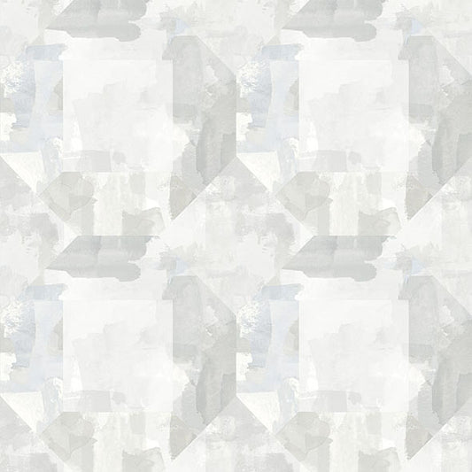 Purchase 4121-26944 A-Street Wallpaper, Perrin Light Grey Gem Geometric Wallpaper - Mylos
