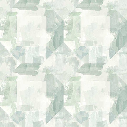 Purchase 4121-26947 A-Street Wallpaper, Perrin Sea Green Gem Geometric Wallpaper - Mylos