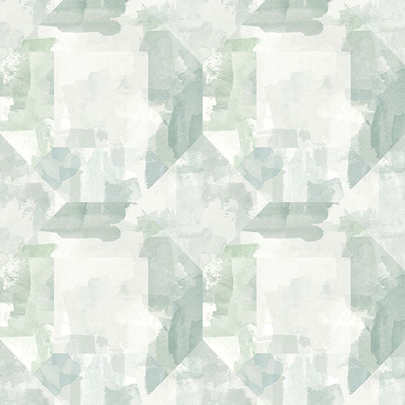 Purchase 4121-26947 A-Street Wallpaper, Perrin Sea Green Gem Geometric Wallpaper - Mylos