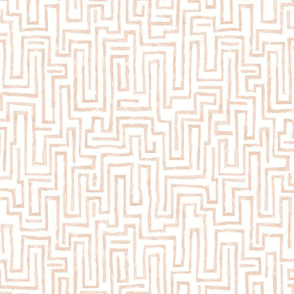 Purchase 4121-26954 A-Street Wallpaper, Ramble Blush Geometric Wallpaper - Mylos