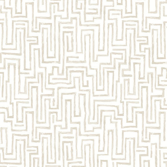 Purchase 4121-26955 A-Street Wallpaper, Ramble Taupe Geometric Wallpaper - Mylos